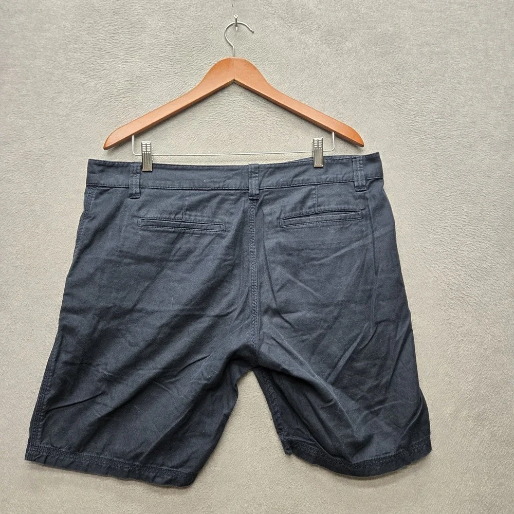 John Varvatos Men Shorts 36 Navy Chino Button 7